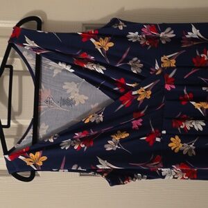ST. JOHN'S BAY BRAND WOMEN'S BLUE & RED FLORAL SLEEVELESS SUNDRESS SIZE XL